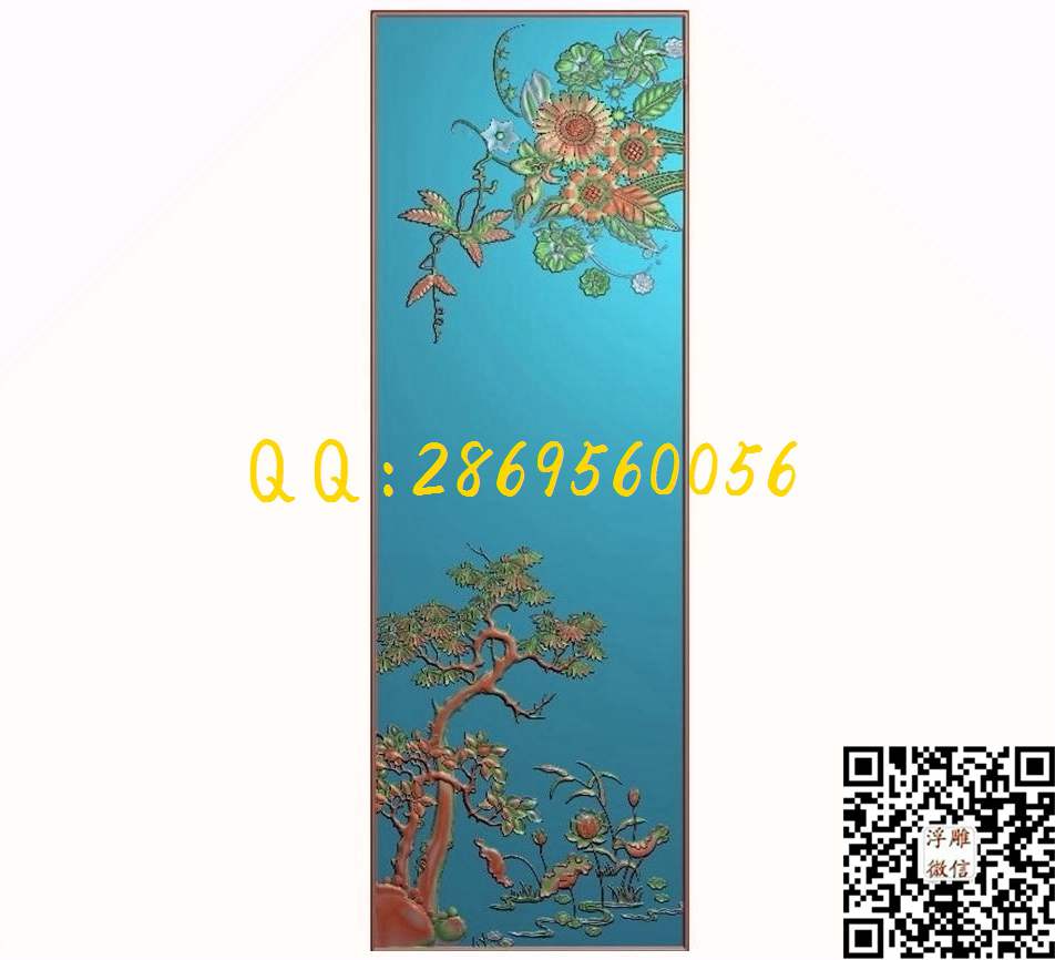 门花597-1718-8_欧式木门洋花贴花门上花门芯门楣门板精雕图浮雕图